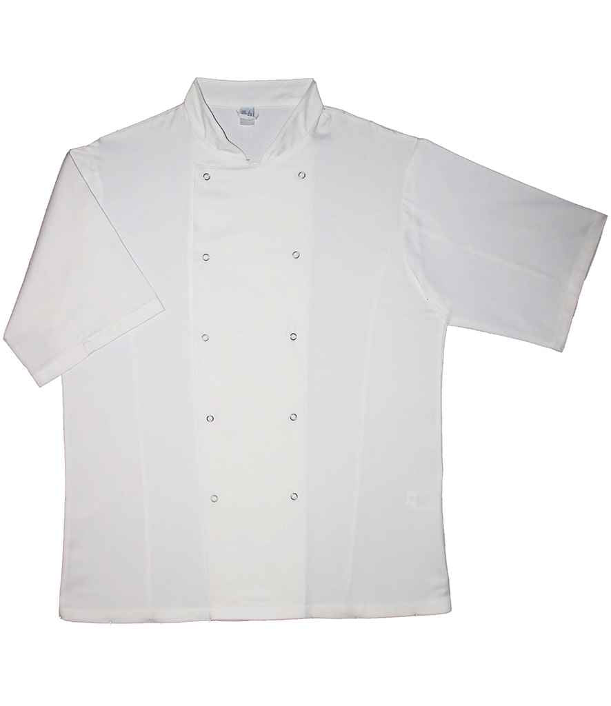 Dennys Short Sleeve Chef's Jacket - WHI