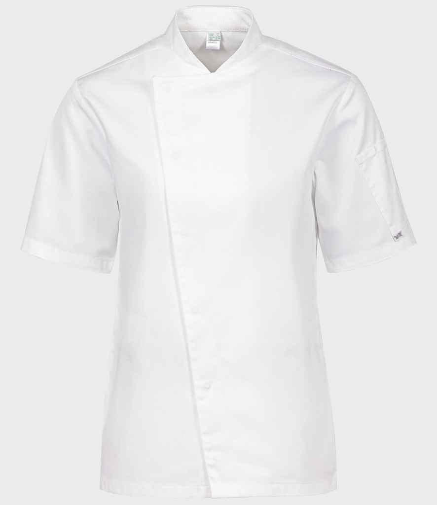 ADC Short Sleeve Asymmetric Chef's Jacket - WHI