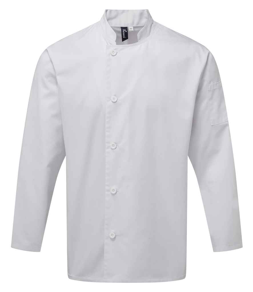 Premier Essential Long Sleeve Chef's Jacket - WHI