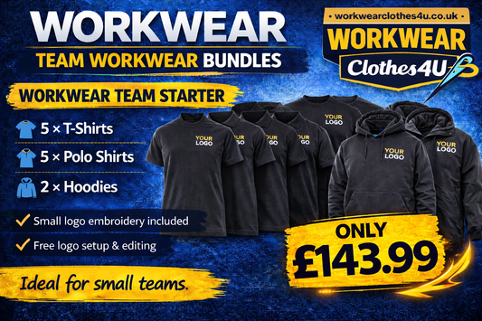 Workwear Team Starter – 5 T-Shirts, 5 Polo Shirts & 2 Hoodies