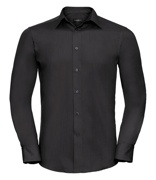 Russell Athletic Collection Long Sleeve Tailored Poplin Shirt 924M