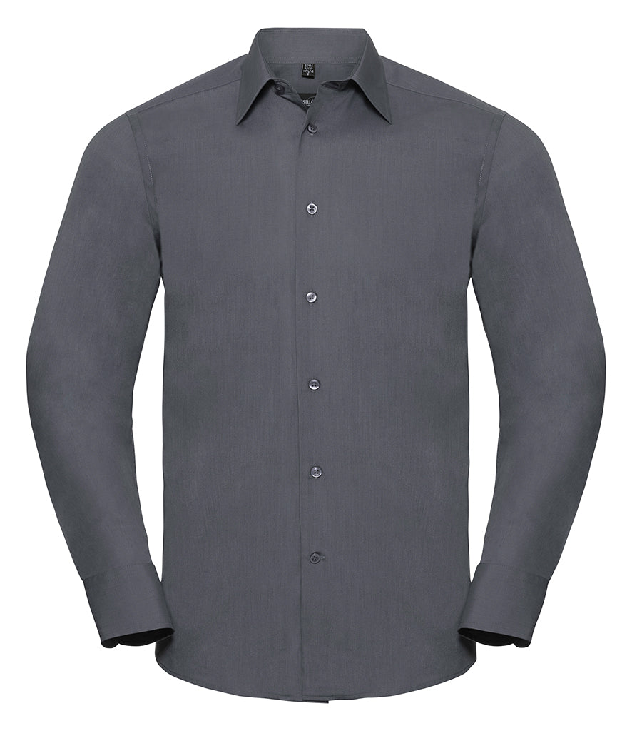 Russell Athletic Collection Long Sleeve Tailored Poplin Shirt 924M