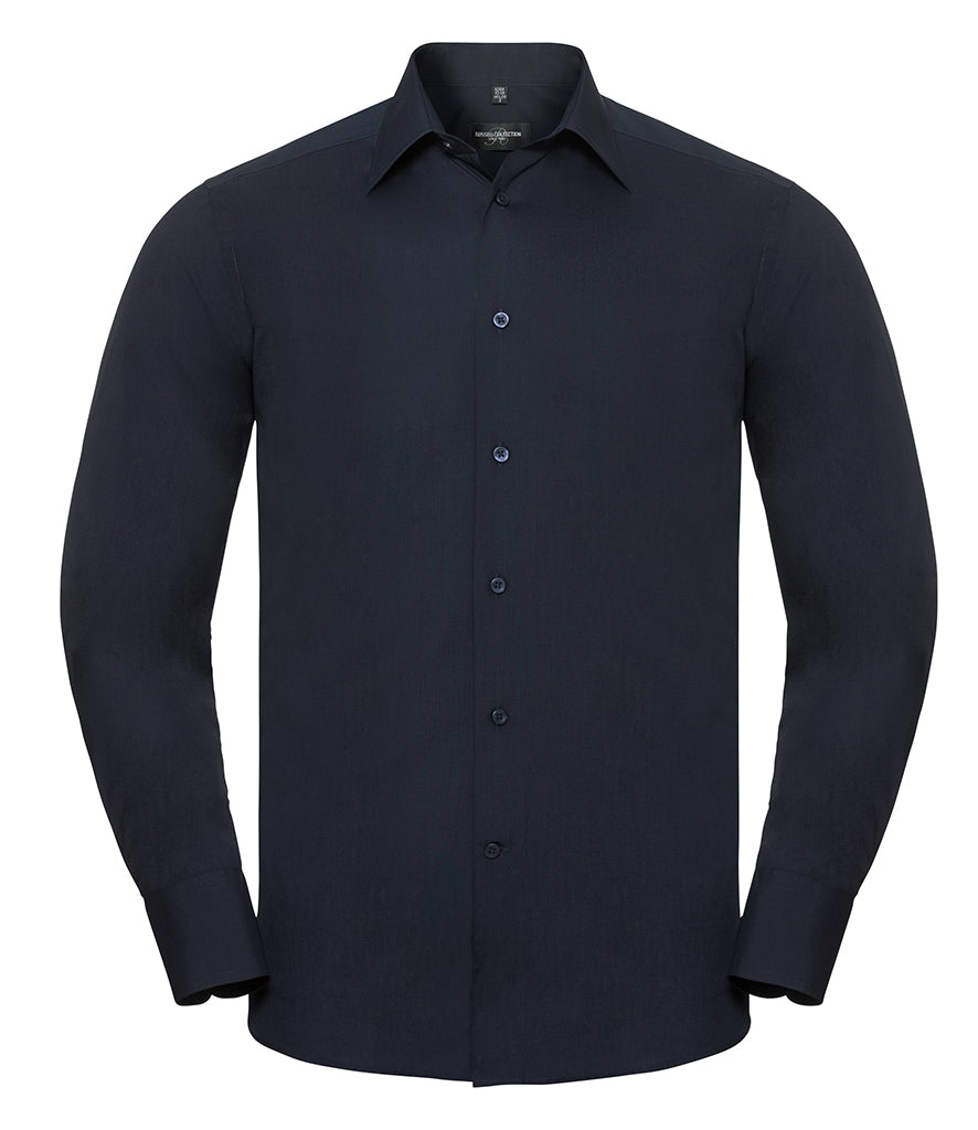 Russell Athletic Collection Long Sleeve Tailored Poplin Shirt 924M