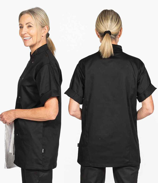 Dennys Short Sleeve Chef's Jacket - BLK