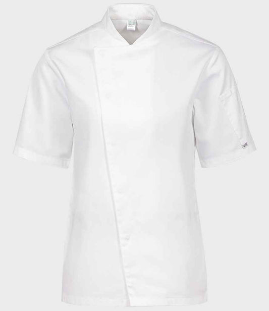 ADC Short Sleeve Asymmetric Chef's Jacket - WHI