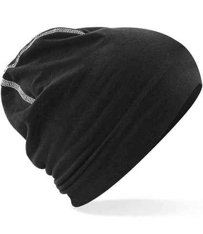 Beechfield Hemsedal Cotton Beanie - BK/WH