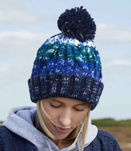 Beechfield Corkscrew Pom Pom Beanie - APB