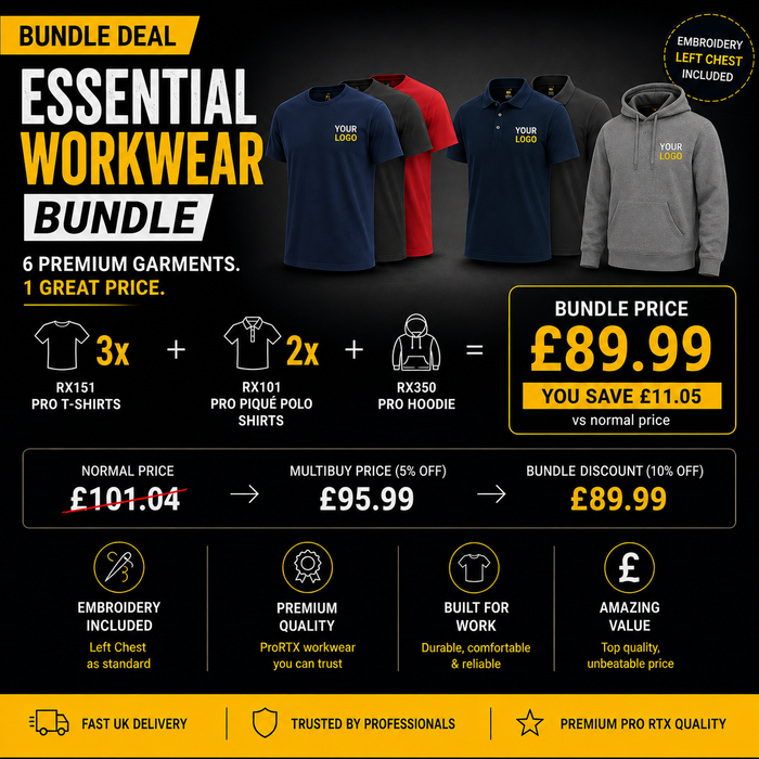 Essential Workwear Bundle – 6 Embroidered Garments