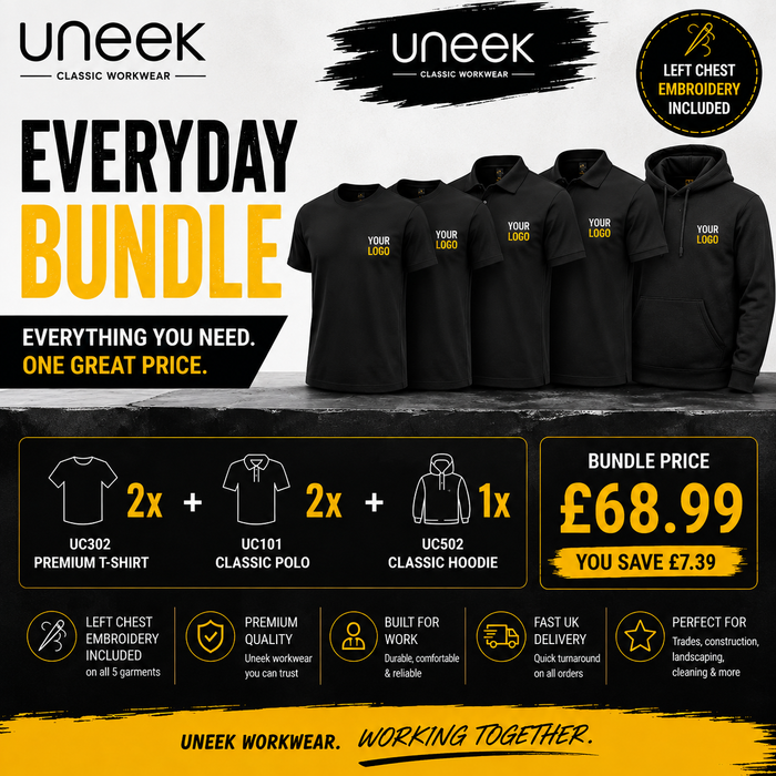 Uneek Everyday Bundle – 5 Embroidered Garments