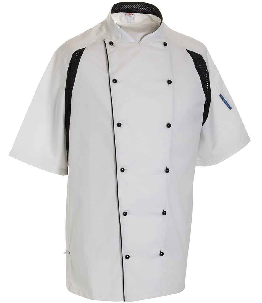 Le Chef Short Sleeve Executive Jacket - WH/BK