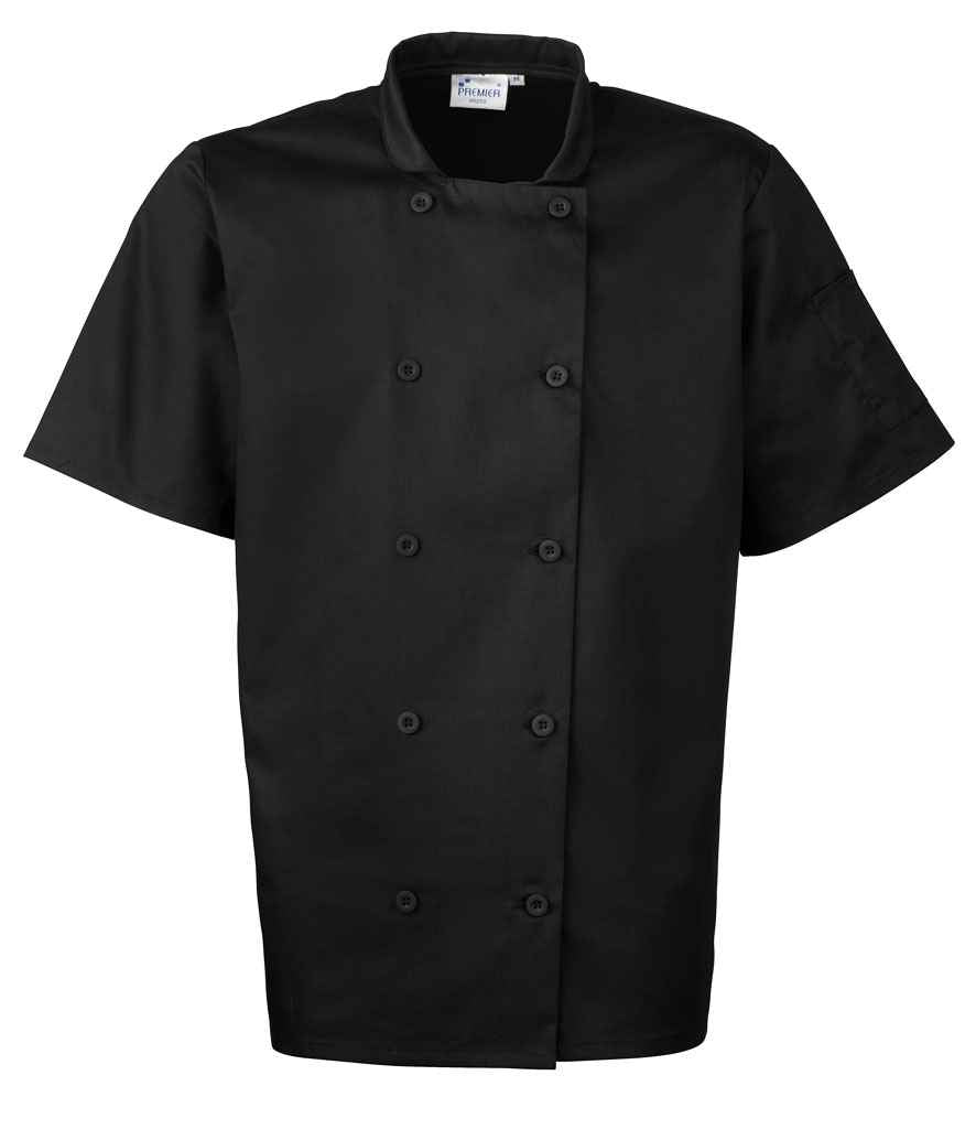 Premier Short Sleeve Chef's Jacket - BLK