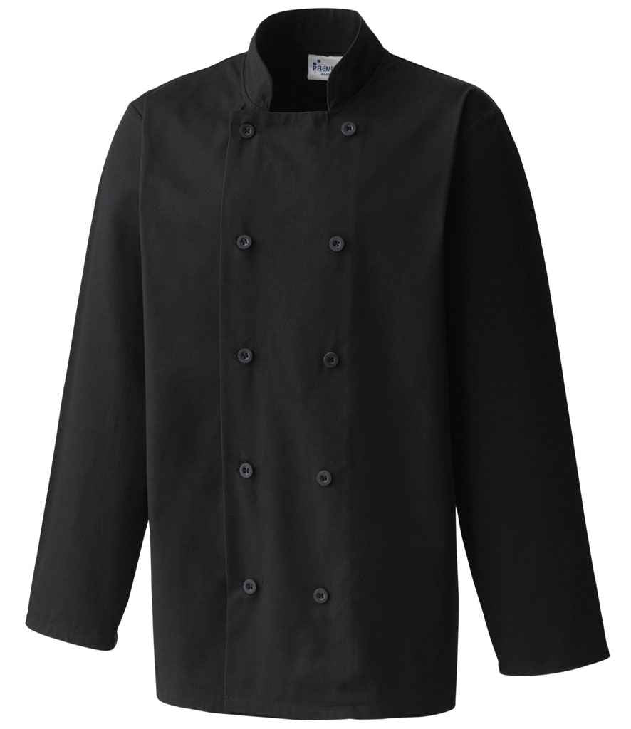 Premier Long Sleeve Chef's Jacket - BLK