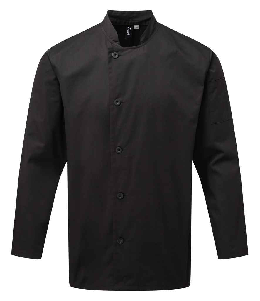 Premier Essential Long Sleeve Chef's Jacket - BLK
