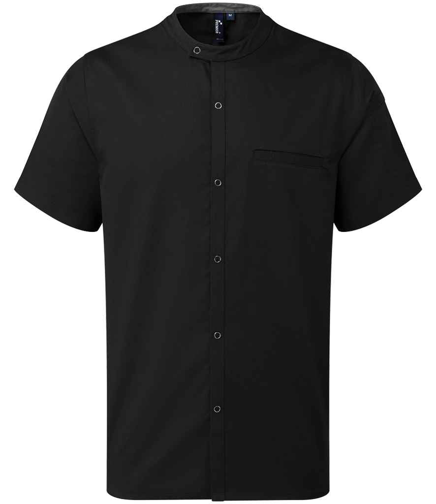 Premier Recyclight® Short Sleeve Chef's Shirt - BLK