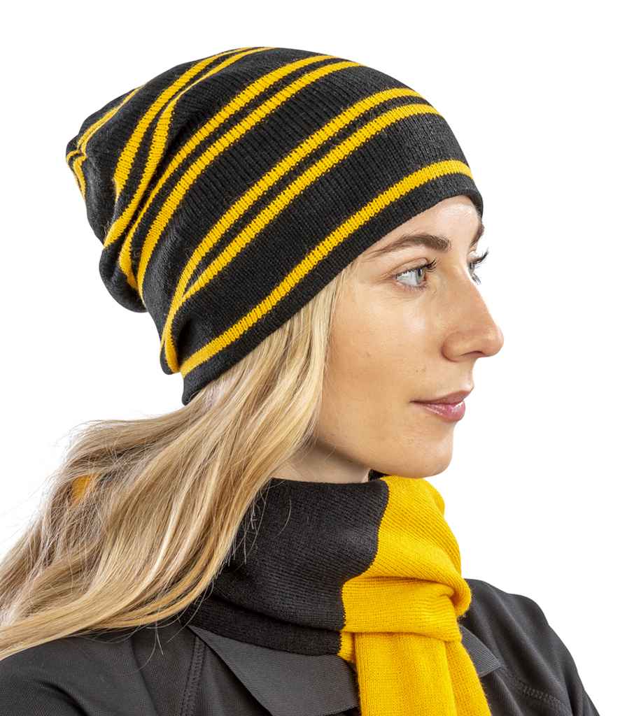 Result Team Reversible Beanie - BK/GO