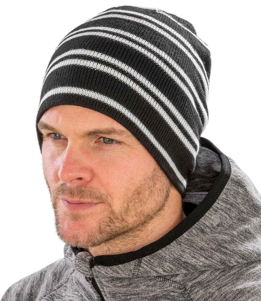 Result Team Reversible Beanie - BK/WH