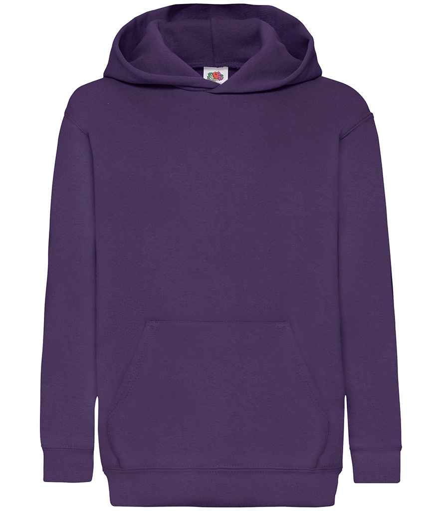 Fruit of the Loom Kids Classic Hooded Sweatshirt - Purple