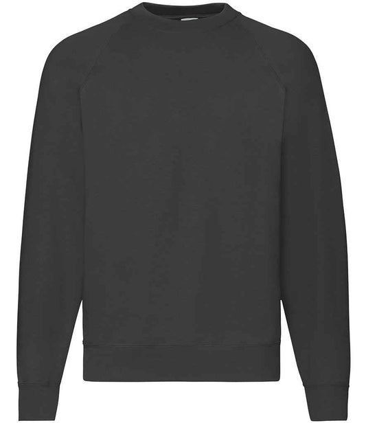 Fruit of the Loom Classic Raglan Sweatshirt - Black