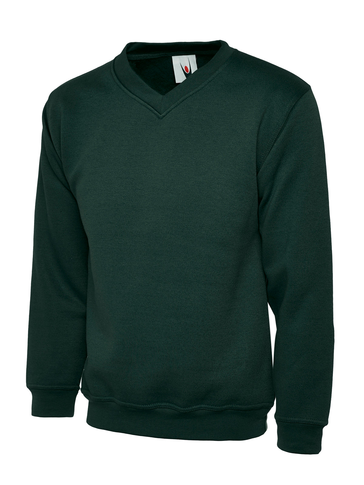 Uneek UC204 Classic V-Neck Sweatshirt – Bottle Green