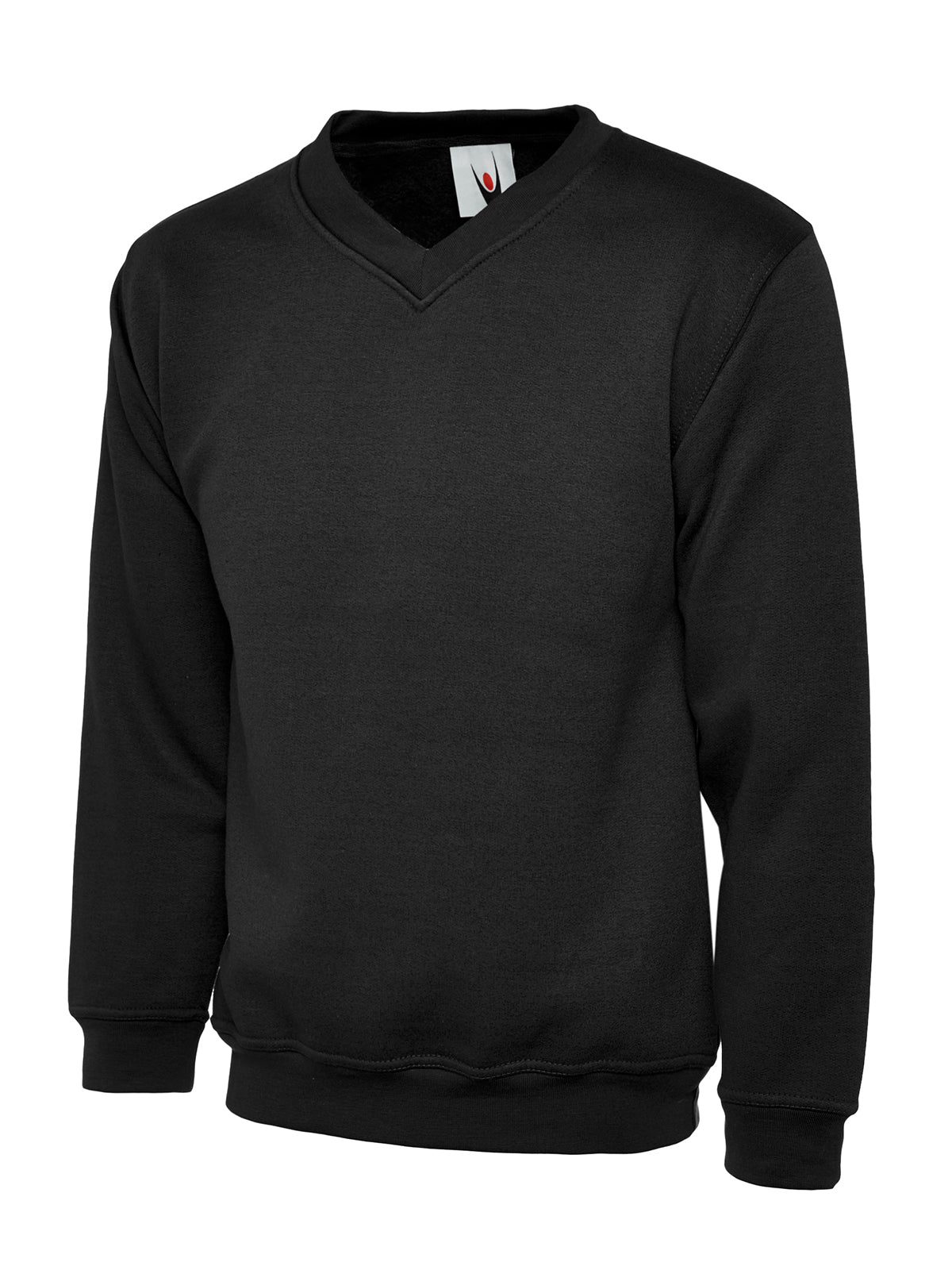 Uneek UC204 Classic V-Neck Sweatshirt – Black