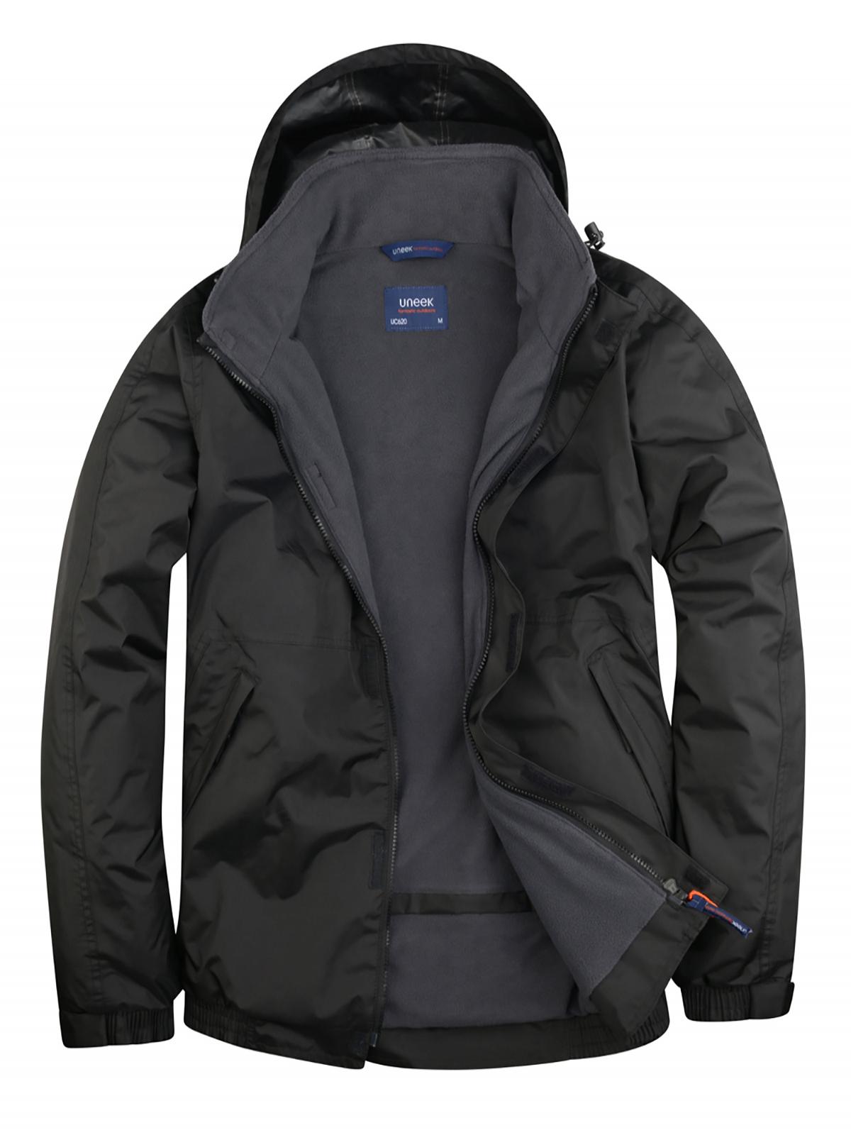 Uneek UC620 Premium Outdoor Jacket – Black/Grey