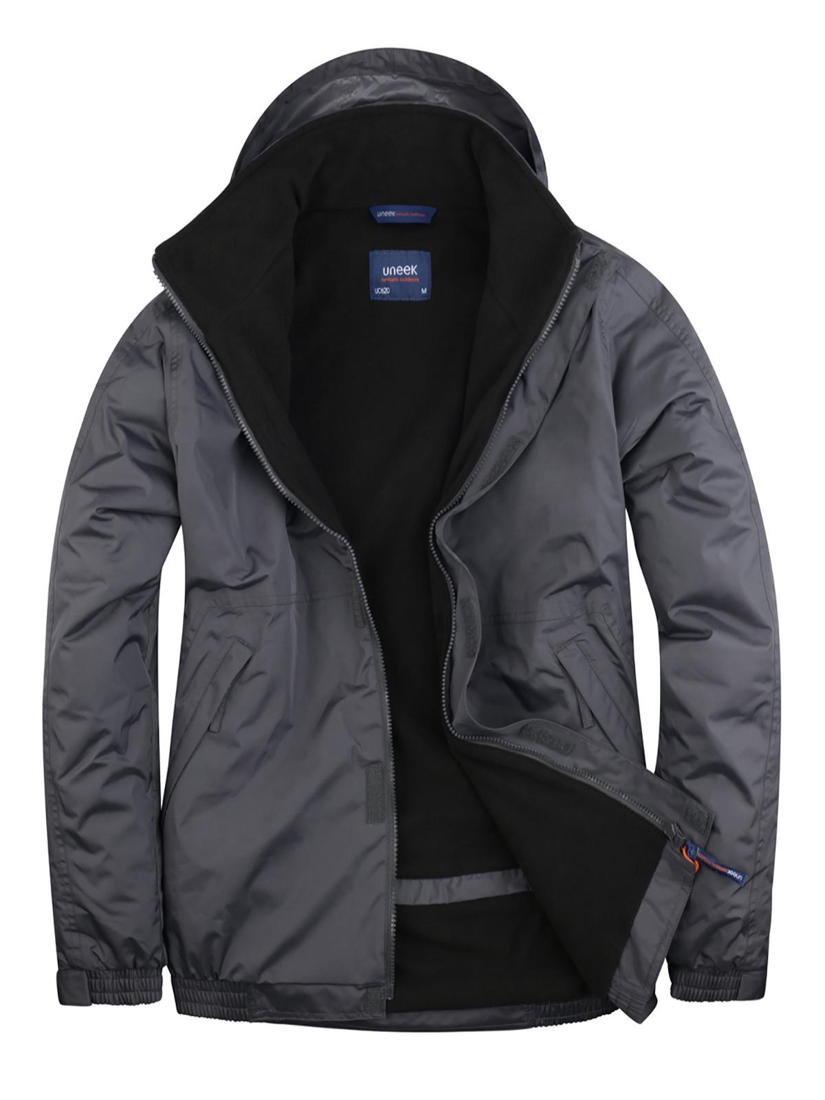 Uneek UC620 Premium Outdoor Jacket – Deep Grey/Black