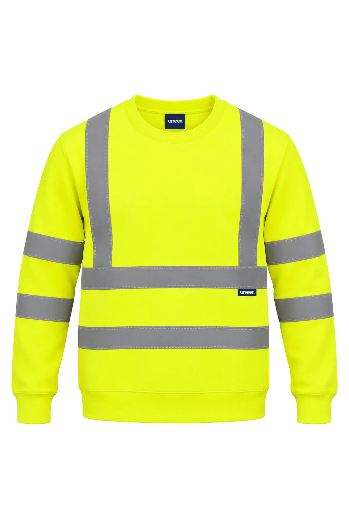 Hi-Vis-Crew-Neck-Sweatshirt - Yellow